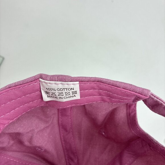 Women’s Pink Baseball Cap One Size Adjustable Breast Cancer Awareness Ribbon Hat - Picture 5 of 5